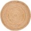 Natural Round Hand-Woven Jute Area Rug