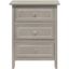 Modern Minimalist Silver Champagne 3-Drawer Nightstand