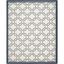 Ivory & Navy 8' x 10' Hand-Knotted Synthetic Easy Care Area Rug