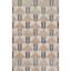 Charcoal and Beige Geometric Synthetic Area Rug, 7'9" x 9'10"