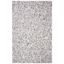 Gray Abstract Handmade Wool and Viscose 4' x 6' Rug