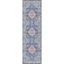 Blue Persian Medallion Non-Slip Runner Rug 2 ft 3 in x 7 ft 6 in