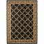 Lyndhurst Black and Brown Floral Border Area Rug