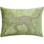 Lime Green and Gold Leopard Print Rectangular Throw Pillow