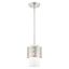 Calinda Adjustable 1-Light Mini Pendant in Brushed Nickel