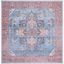 Serapi Elegance Blue/Ivory Hand-Knotted Viscose 6'7" Square Area Rug