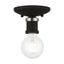 Lansdale Black and Brushed Nickel 1-Light Flush Mount