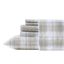 Beige Plaid Full Microfiber Sheet Set