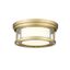 Willow Olde Brass Contemporary Drum LED Ceiling Light