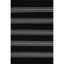 Black and White Striped Handmade Cotton 4' x 6' Rug