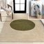 Scandinavian Minimalist Cream/Green Geometric 4' x 6' Synthetic Area Rug