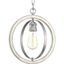 Conestee Galvanized Mini-Pendant Light with Glass and LED