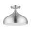 Amador Transitional Teardrop Flush Mount in Brushed Aluminum