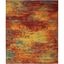 Flame Red and Yellow Abstract 8' x 10' Synthetic Rug