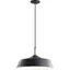 Danika Transitional Black and White Glass Bowl Pendant Light