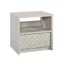 Glacier Oak 1-Drawer Nightstand with Geometric Pattern