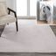 Light Gray 8' x 10' Solid Synthetic Washable Area Rug