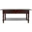 Brown Rectangular Wood Coffee Table with Storage and Drawers