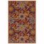 Handmade Burgundy Floral 8' x 10' Synthetic Area Rug