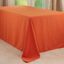 Pumpkin Orange Rectangular Fabric Tablecloth