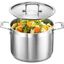 8 Quart Brushed Stainless Steel Induction Stockpot with Lid