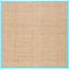 Natural Turquoise 6' Square Cotton Flat Woven Area Rug