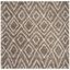 Hudson 5' x 5' Square Gray Shag Rug