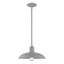 Nordic Gray and Nickel Mini Pendant Light with Glass Shade