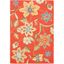 Ivory and Rust Floral Hand-Tufted Wool 4' x 6' Rug