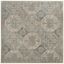 Heirloom Cream-Blue Square Area Rug, 6' x 6', Viscose Blend