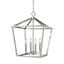 Sleek Satin Nickel 4-Light Island Pendant for Elegant Spaces