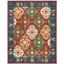 Heritage Red and Blue Hand-Tufted Wool 6' x 9' Area Rug