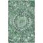 Green and Ivory Hand-Tufted Wool Mandala Area Rug