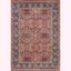 Hand-Knotted Red and Blue Synthetic Persian Area Rug 4' x 6'