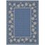 Blue Rectangular Synthetic Floral Outdoor Area Rug