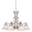 Brushed Nickel 7-Light Chandelier with Alabaster Glass Shades