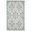 Elegant Ivory & Light Blue Reversible Synthetic Rug 4' x 6'