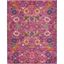 Fuchsia Floral Bliss Synthetic 8' x 10' Rectangular Area Rug