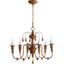 Salento French Umber 25" Crystal 6-Light Chandelier