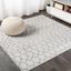 Gray Diamond Synthetic Flat Woven Reversible Square Rug