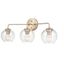 Elegant 3-Light Gold Vanity Fixture for Modern Bathrooms