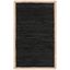 Cape Cod Black and Natural Wool Cotton Area Rug