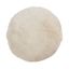 Small Beige Faux Rabbit Fur Round Decorative Pillow