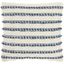 Ivory and Navy Woven Lines and Dots 18" Square Throw Pillow