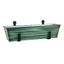 Small Green Galvanized Metal Flower Box with Wall Brackets