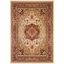 Ivory and Red Floral 6' x 9' Synthetic Area Rug