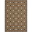 Chocolate and Terracotta Geometric Indoor/Outdoor Area Rug