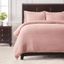 Mauve Twin Clipped Tufted Microfiber Duvet Cover Set