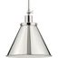 Hinton 12" Polished Nickel Vintage Glass Pendant Light