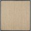 Natural Fiber Black Border 6' Square Seagrass Area Rug